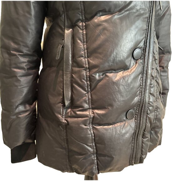 Rudsak Atelier Noir Sandra down Jacket Double Layer Zipper Real Fur Black size M - Picture 15 of 16